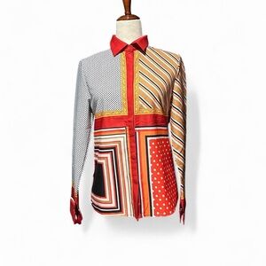 Colorful Geometric Long Sleeve Shirt